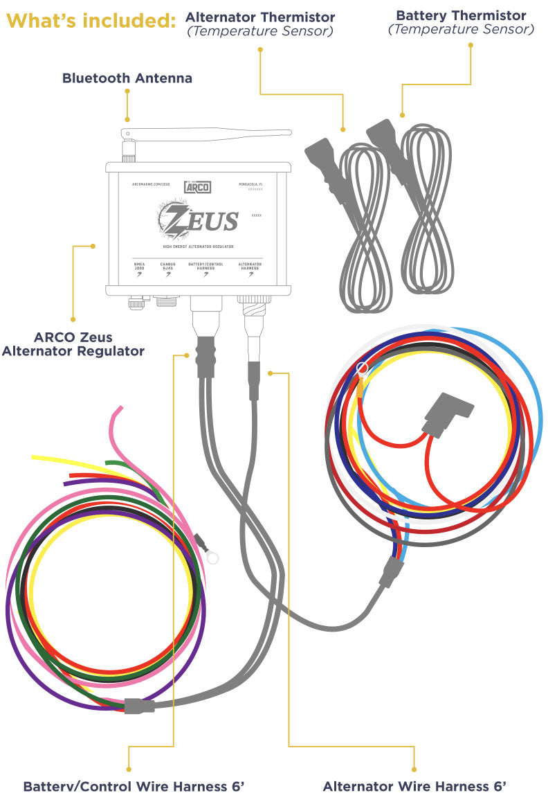 illustration of pro bluetooth regulator and harnesses